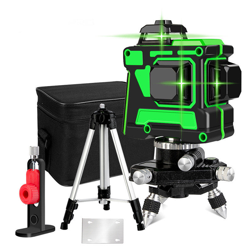Green Light 12-Line Laser Level - Automatic Leveling 3D Professional Tool. Havenora