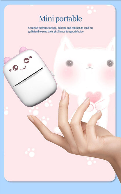 Mini Portable Bluetooth Printer - Wireless Thermal Photo Printer for Students