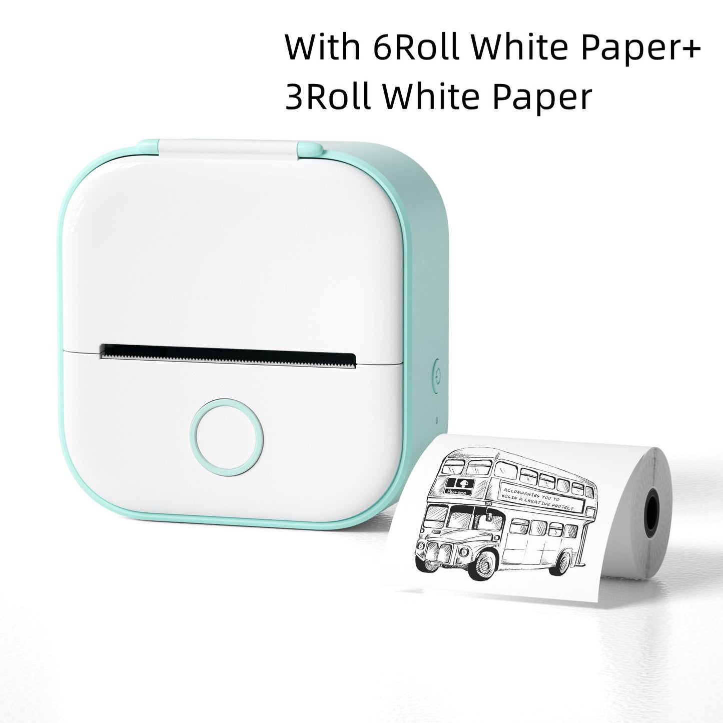 Mini Pocket Bluetooth Thermal Printer - Portable Label Printer for Phone