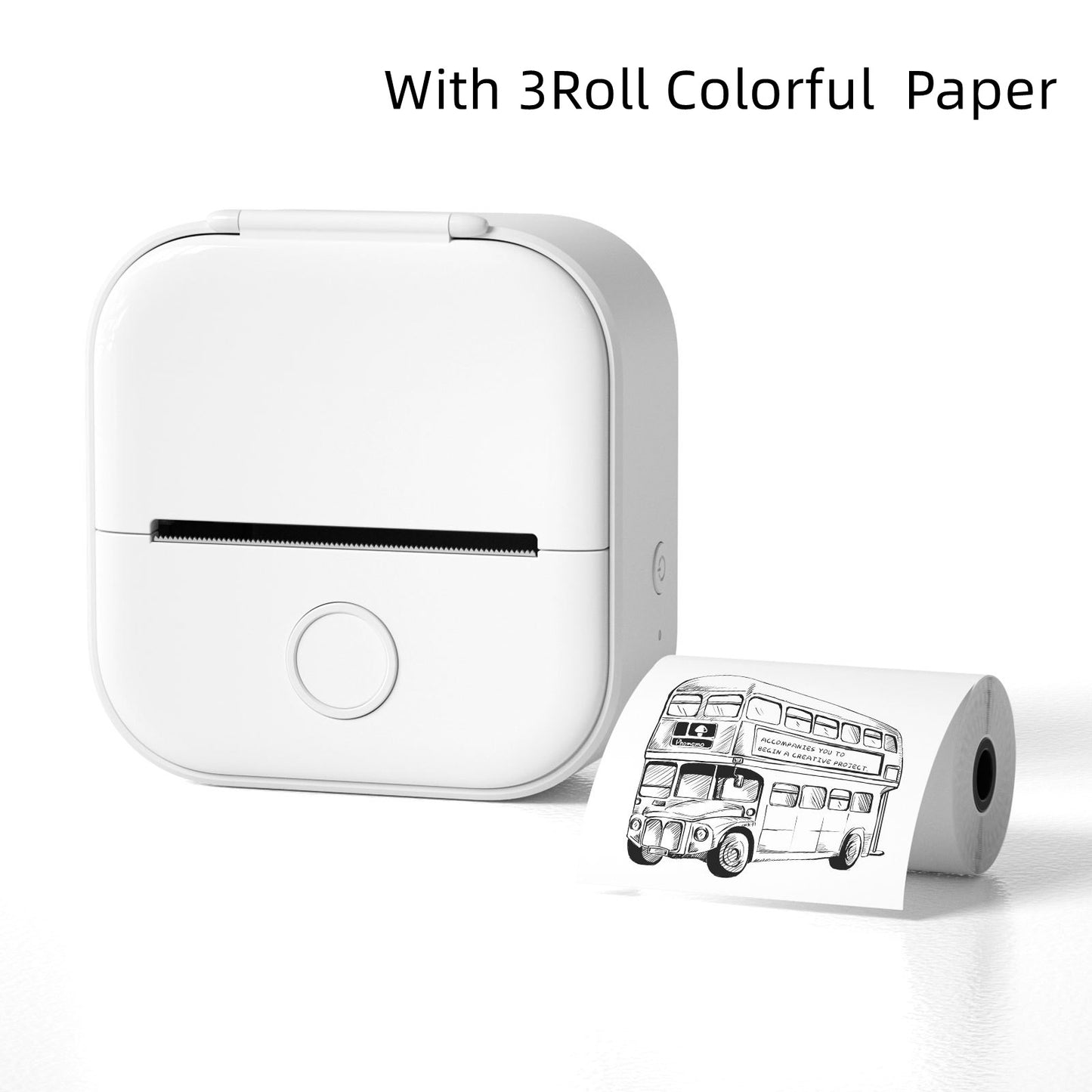 Mini Pocket Bluetooth Thermal Printer - Portable Label Printer for Phone