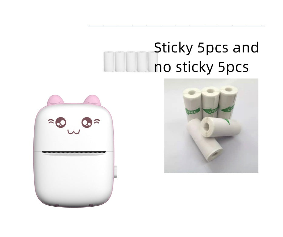 Mini Portable Bluetooth Printer - Wireless Thermal Photo Printer for Students