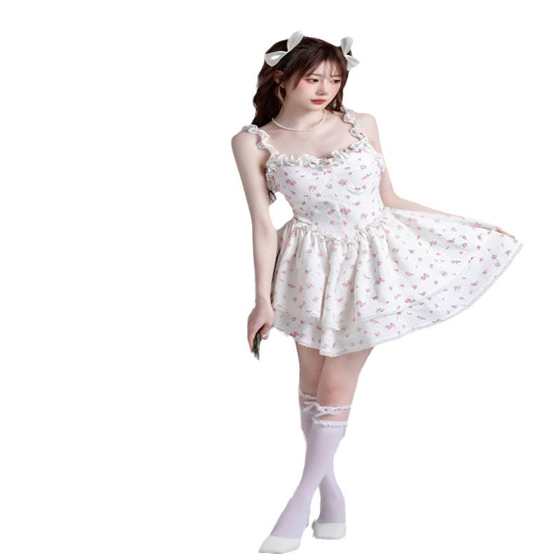 Fashion Floral Strap Dress Women -Havenora