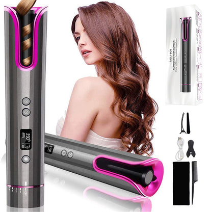 Automatic Cordless Hair Curler – USB Rechargeable Wireless Ceramic Curling Iron | Havenora