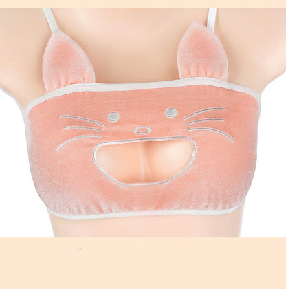 Plush Cat Uniform Set - 7-Piece Cosplay Lingerie with Cat Ears | Havenora