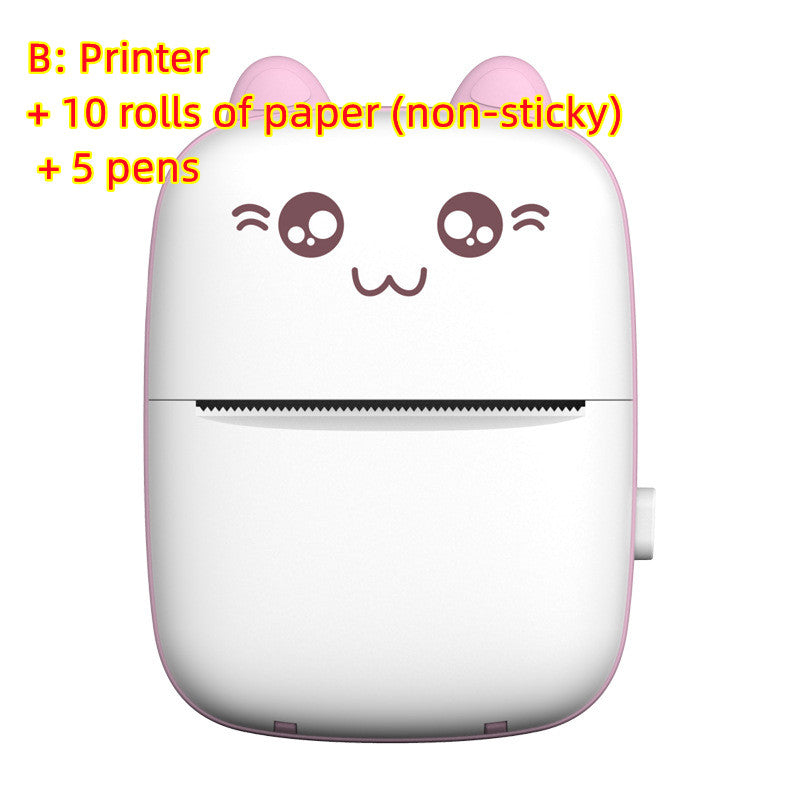 Mini Portable Bluetooth Printer - Wireless Thermal Photo Printer for Students