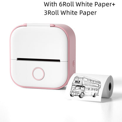 Mini Pocket Bluetooth Thermal Printer - Portable Label Printer for Phone