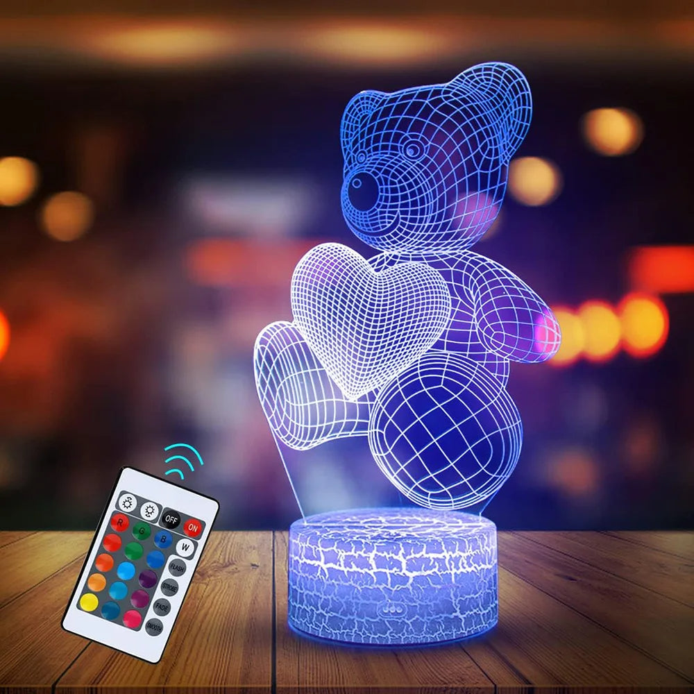 3D LED Acrylic Night Light - 16 Colors USB Neon Sign Lamp Gift | Havenora