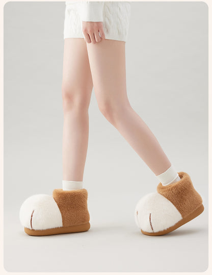 Women’s Plush Mid-Top Furry Cat Paw Snow Boots – Winter Warm Cartoon Boots | Havenora