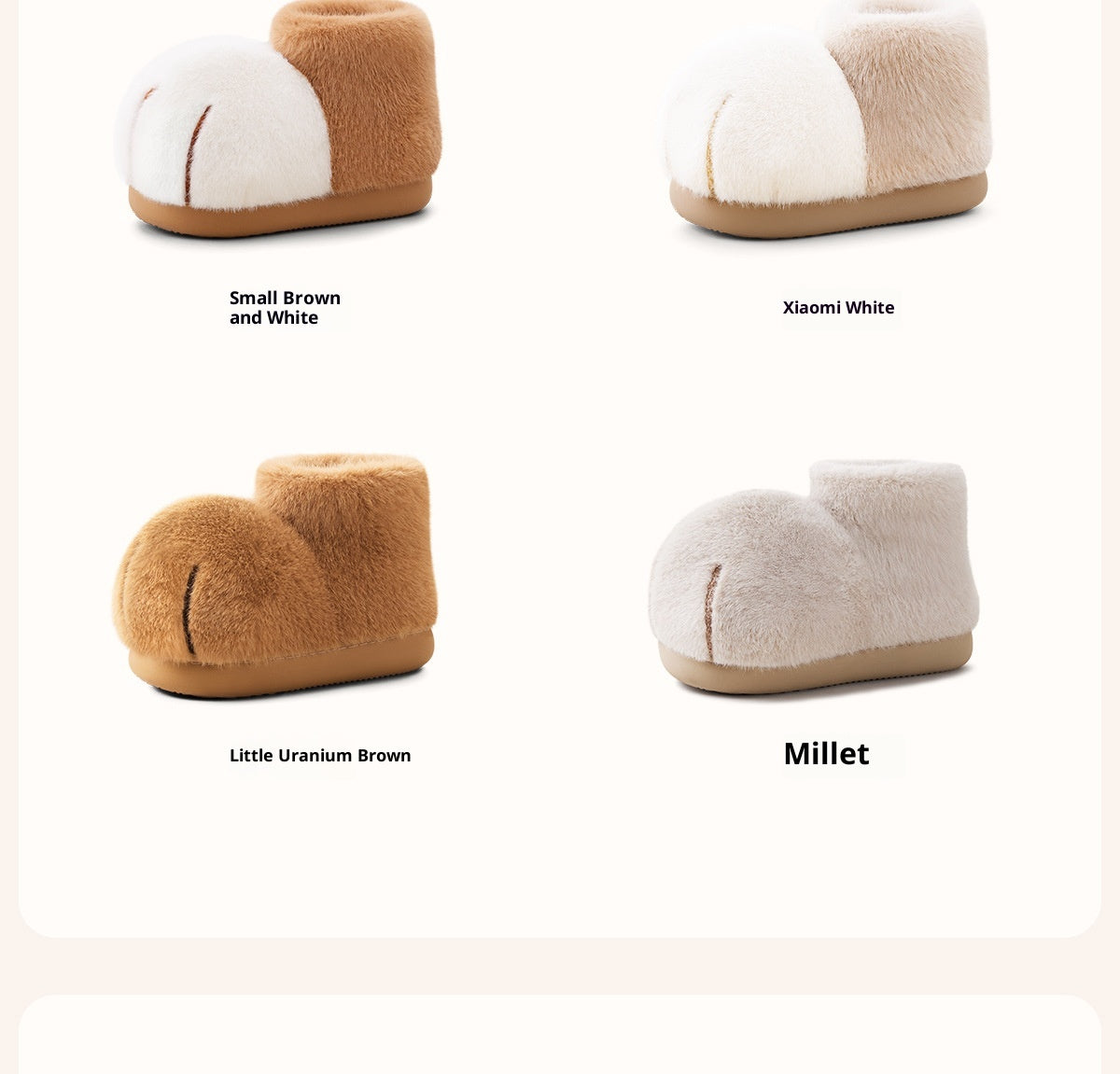 Women’s Plush Mid-Top Furry Cat Paw Snow Boots – Winter Warm Cartoon Boots | Havenora