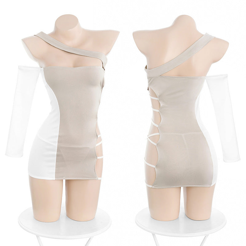 Women's Dress Uniform Lingerie Set - Milk Silk 2-Piece Intimate Apparel | Havenora