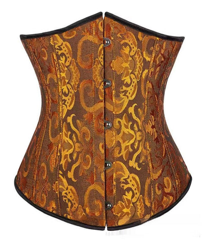 Jacquard Belt Clip Court Corset - Waist Cincher Shapewear | Havenora