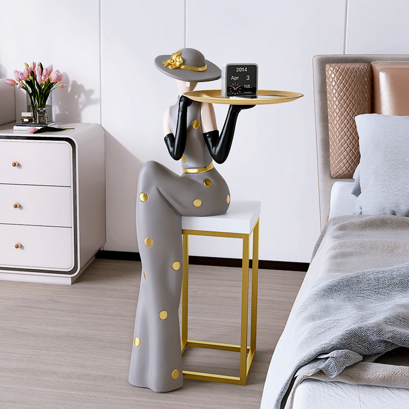 Light Luxury Art Figures Large Floor-to-ceiling Ornaments