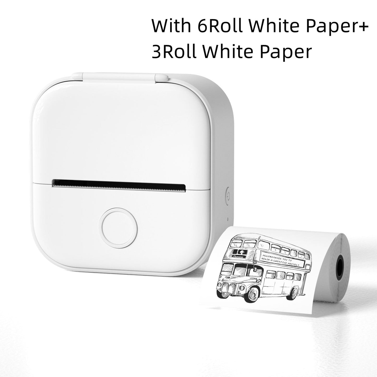 Mini Pocket Bluetooth Thermal Printer - Portable Label Printer for Phone