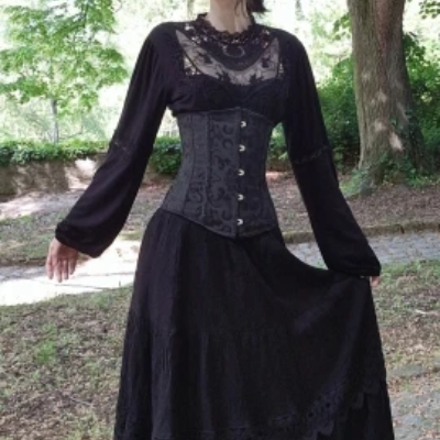 Jacquard Belt Clip Court Corset - Waist Cincher Shapewear | Havenora