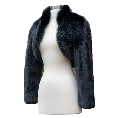 Women’s Short Faux-Fur Casual Coat – Girly Short Winter Jacket | Havenora