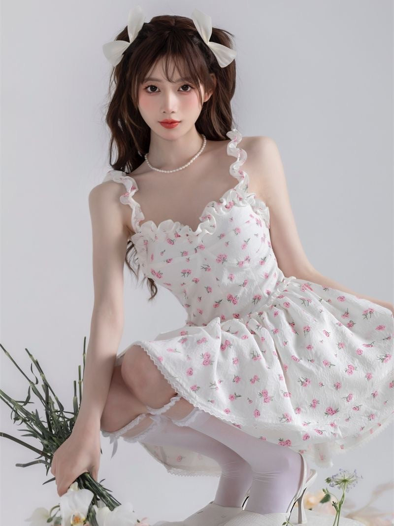 Fashion Floral Strap Dress Women -Havenora