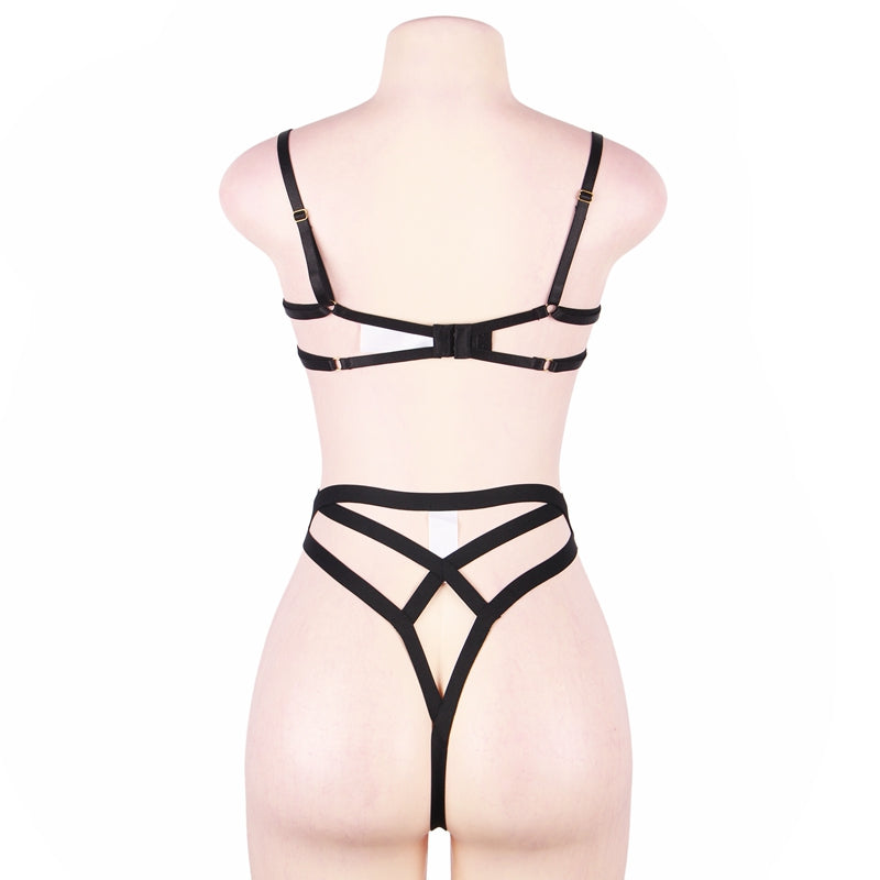 Women's Large Size Hollow See-through Lace Underwear Set