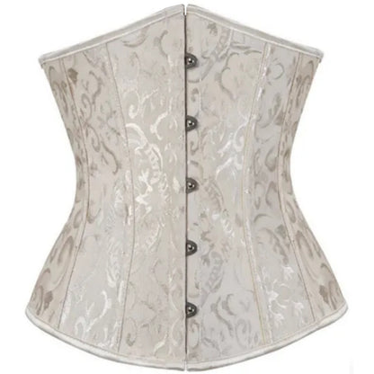 Jacquard Belt Clip Court Corset - Waist Cincher Shapewear | Havenora
