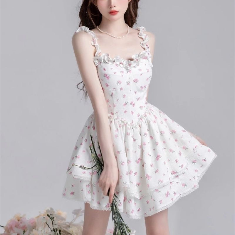Fashion Floral Strap Dress Women -Havenora